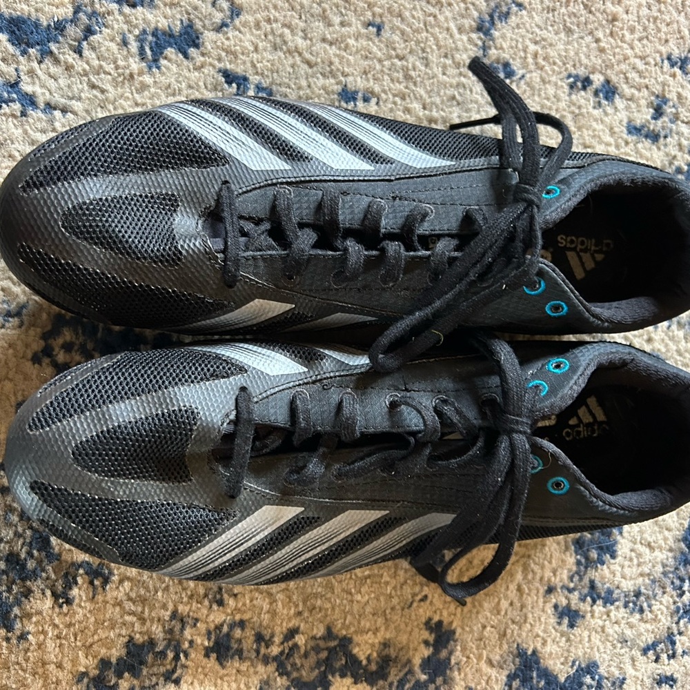 Adidas Black and Gray track and field spikes